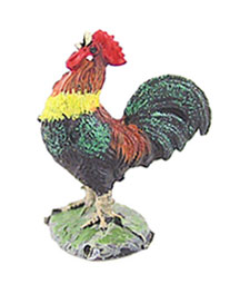 Dollhouse Miniature Rooster/Banty Crowing